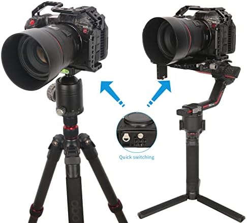 [גרסה חדשה] כלוב Niceyrig עבור Canon EOS R5 / R6 / R6 Mark II ו- R5 C מצלמת קולנוע נטולת מראה,